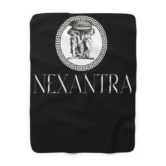 NEXANTRA Noir Edition Sherpa Fleece Blanket